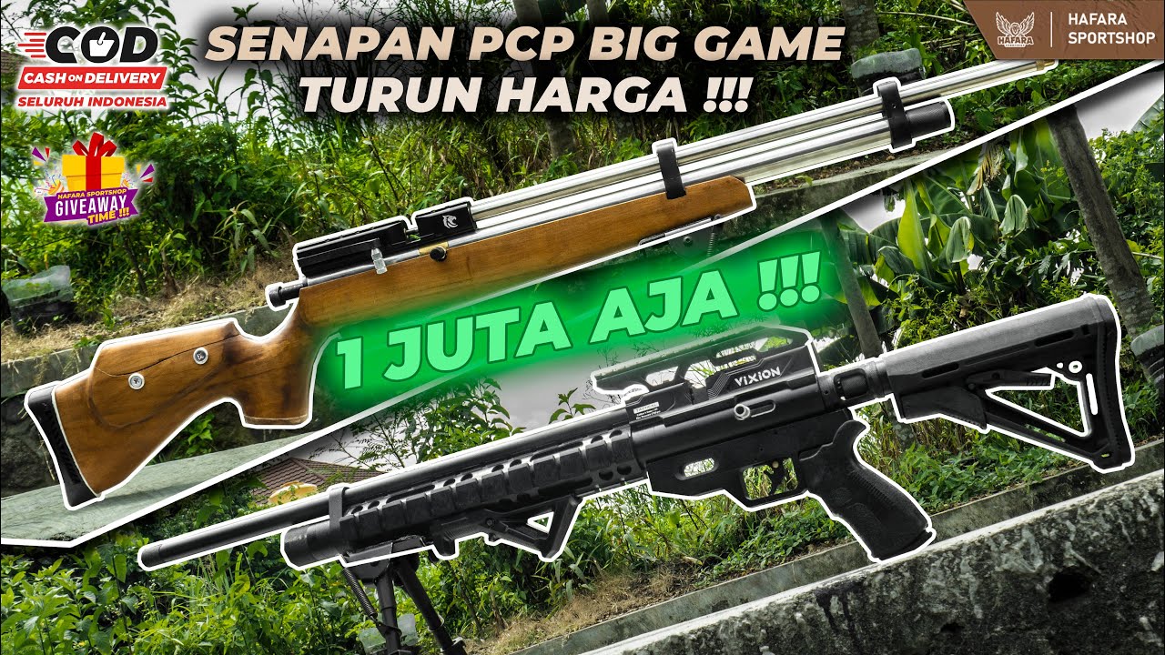 TERMURAH!! SPESIAL PROMO SENAPAN PCP BIG GAME TURUN HARGA SAMPAI 1JTAN AJA!!