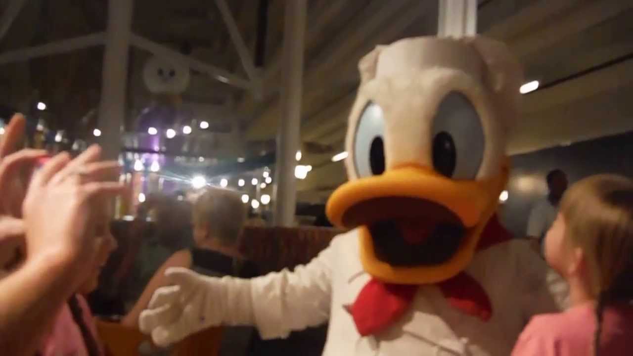 Messing with Donald Duck at Chef Mickey's at Walt Disney World's Contemporary Resort
