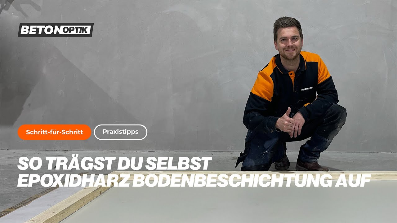 Epoxidharz Bodenbeschichtung Auftragen | Schritt-für-Schritt Anleitung | DIY | Betonoptik
