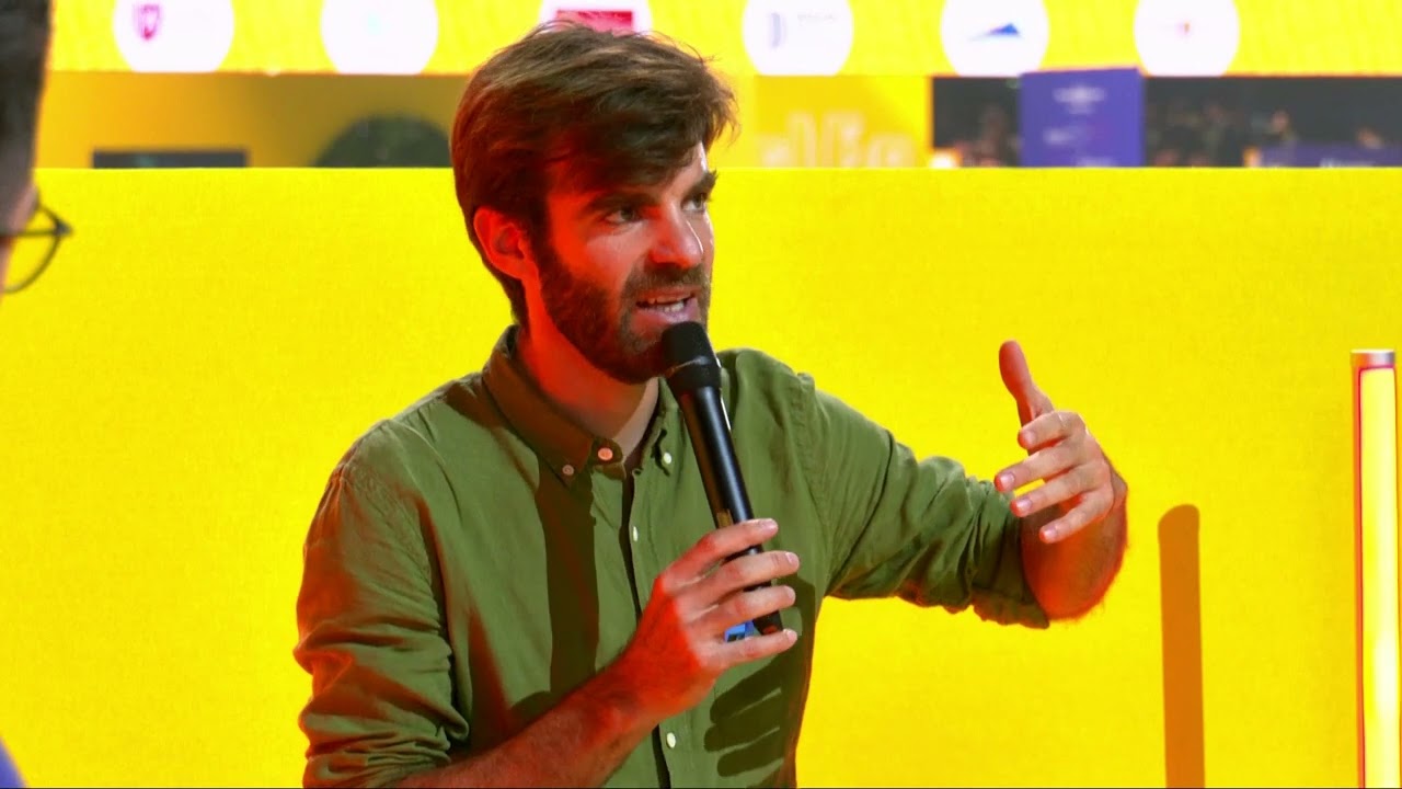 Marc-Henri Frouin, NIRYO, et Gaétan Severac, NAÏO TECHNOLOGIES, sur la scène Feu de camp de BIG2023