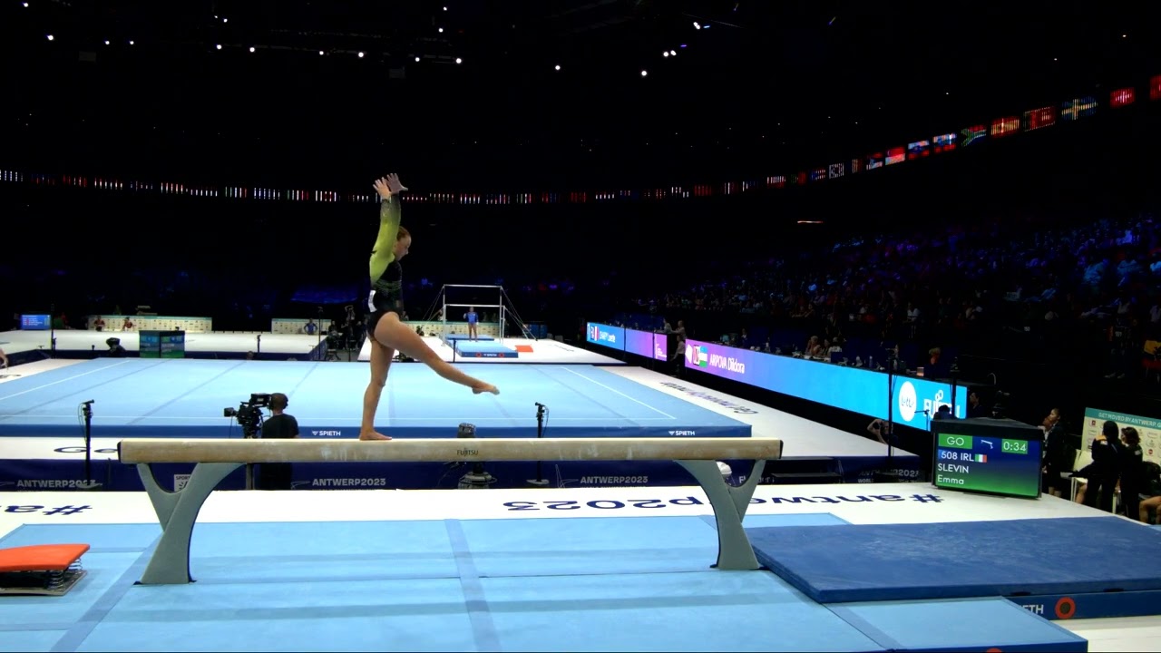SLEVIN Emma (IRL)_2023 Artistic Worlds, Antwerp (BEL)_Qualifications_Balance Beam
