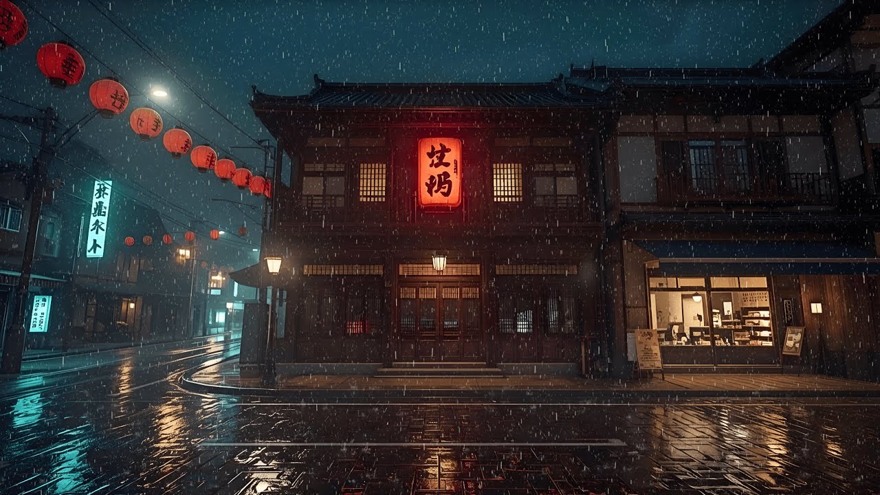 Lofi Rain Sounds of Tokyo Street ☔ – Relaxing Lofi Beats to Relax, Study & Focus