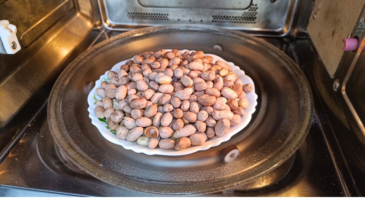 How To Make Salted Peanuts In Microwave | Street Style | Micro Mode Recipe |