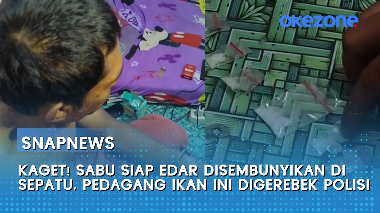 Kaget! Sabu Siap Edar Disembunyikan di Sepatu, Pedagang Ikan Ini Digerebek Polisi