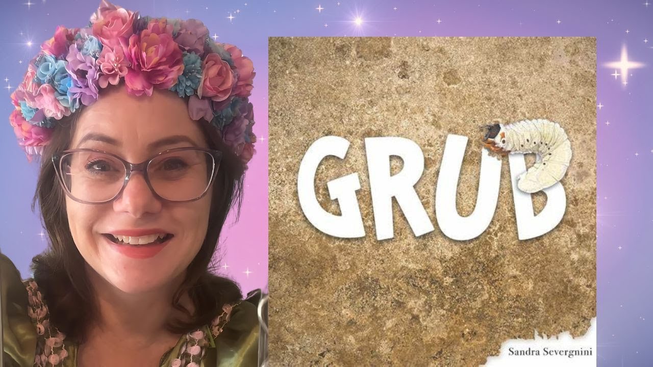 Kids Book Read Aloud: Grub. Insect story for children. Plant flowers in the fairy garden