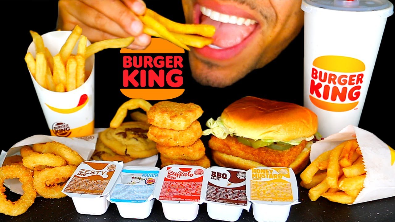 BURGER KING | CHICKEN NUGGETS ONION RINGS FRENCH FRIES FISH SANDWICH | RANCH SAUCE NO TALKING