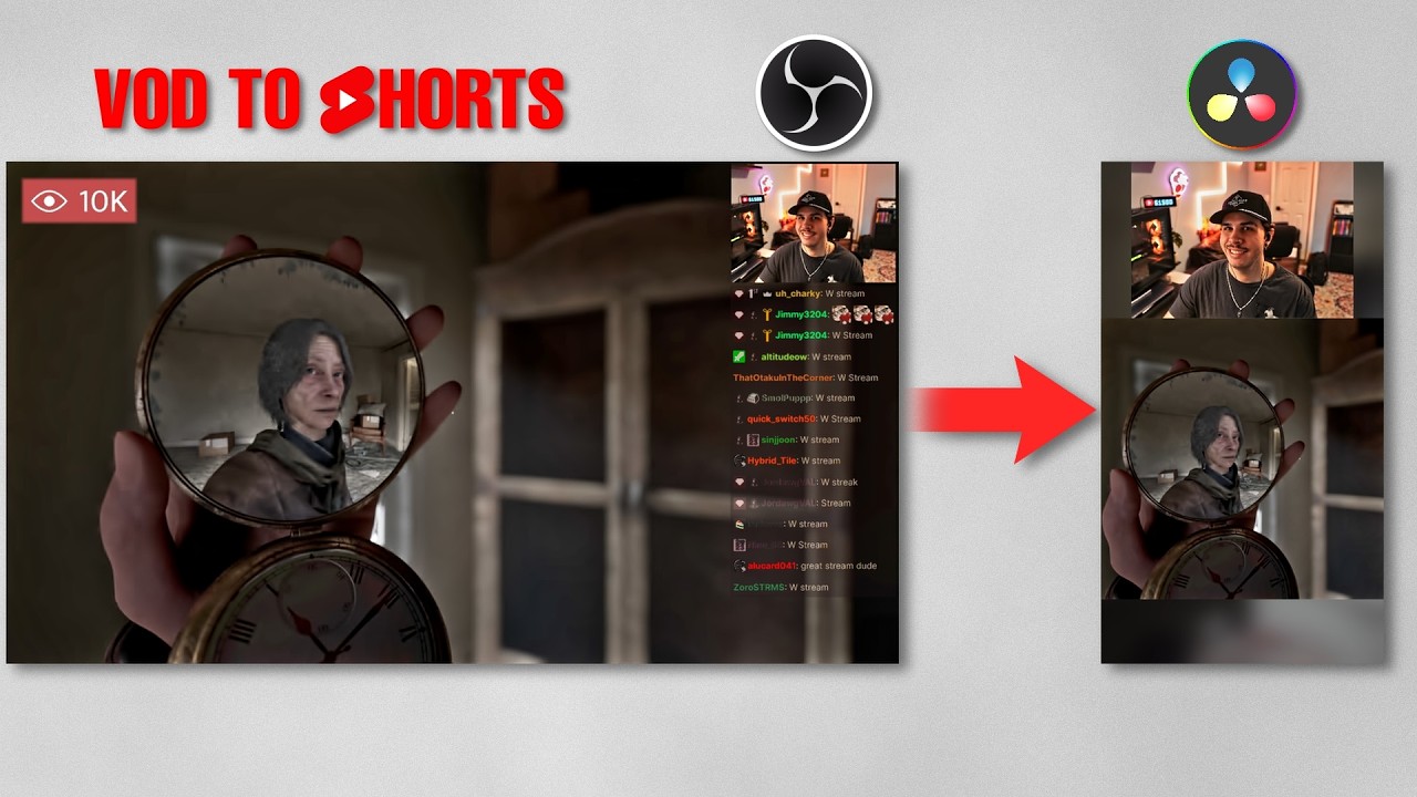 How To Edit Stream VOD into YouTube Shorts (Clips) in Davinci Resolve