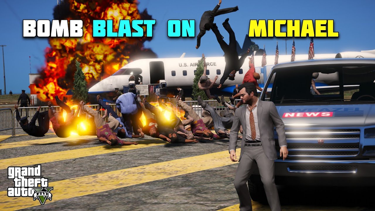 GTA 5 : RUSSIAN MAFIA'S BOMB BLAST ON MICHAEL'S SPEECH || BB GAMING