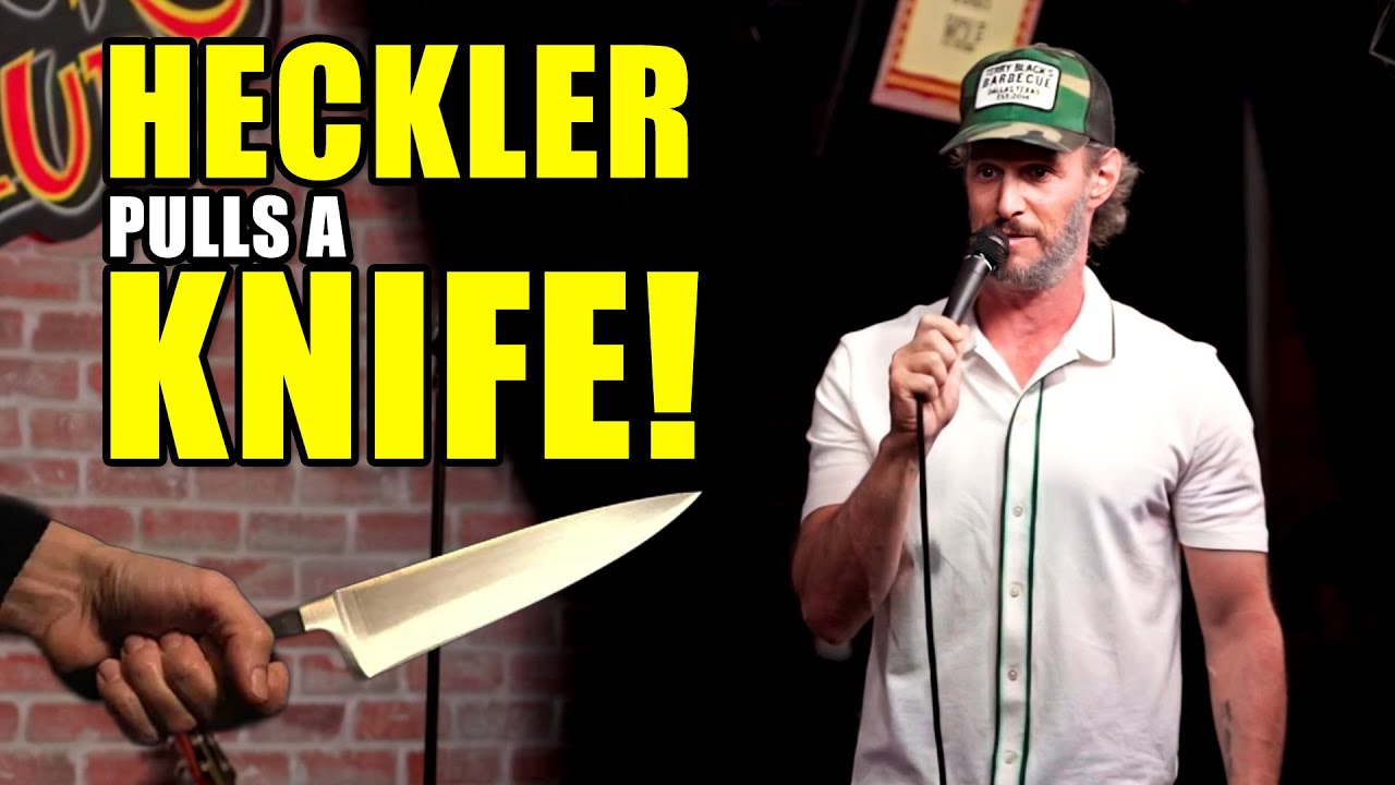 Heckler Pulls A KNIFE!