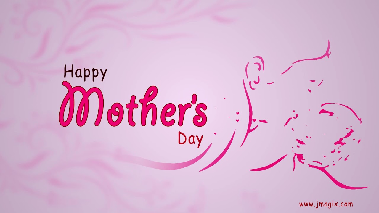 Happy Mother's day greeting  animation background video , No Copyright video