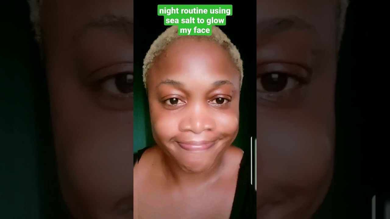 my night routine with just sea salt to get rid of dark sport, acne, and wrinkles #shorts #beauty