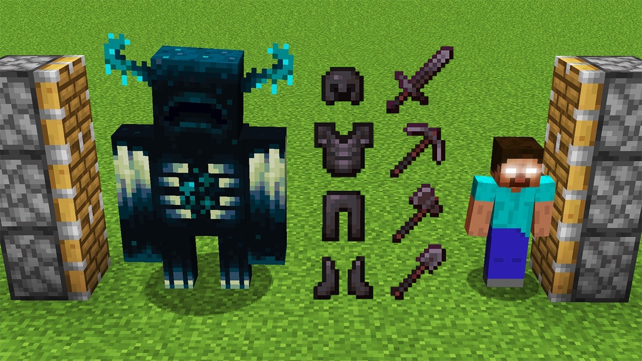 x100 wardens and HEROBRINE and x1000 netherite armor tools