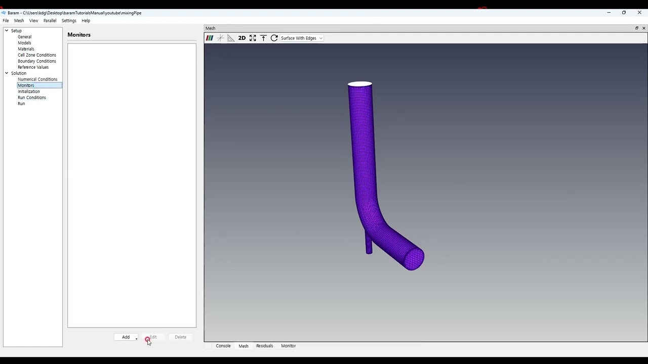 [BARAM v23] Mixing Pipe Internal Flow CFD