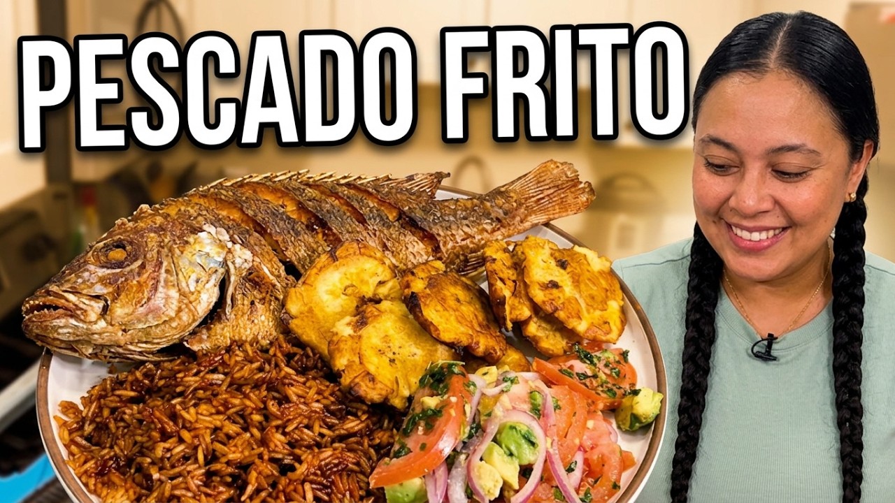 ¡SABOR DEL PACÍFICO! 🐟🔥 Pescado frito + Arroz con coco 🥥