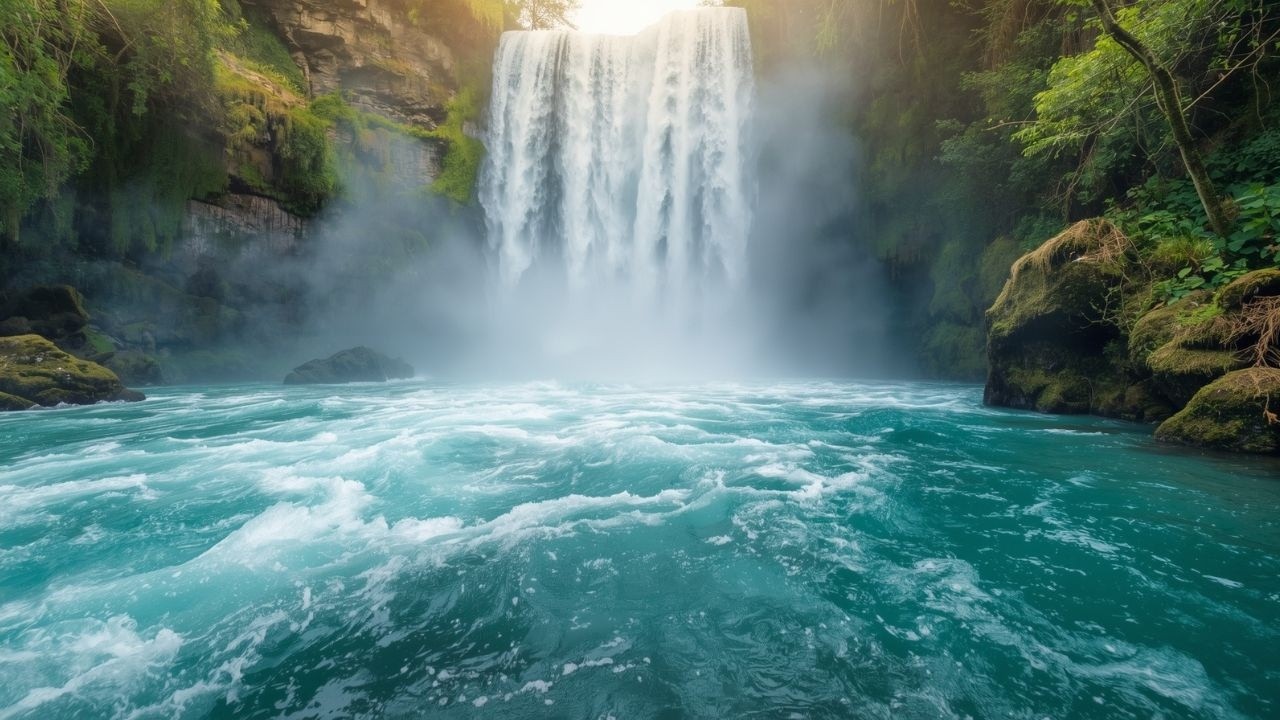 Calm River Sounds in Forest for Sleep | Natural Water White Noise