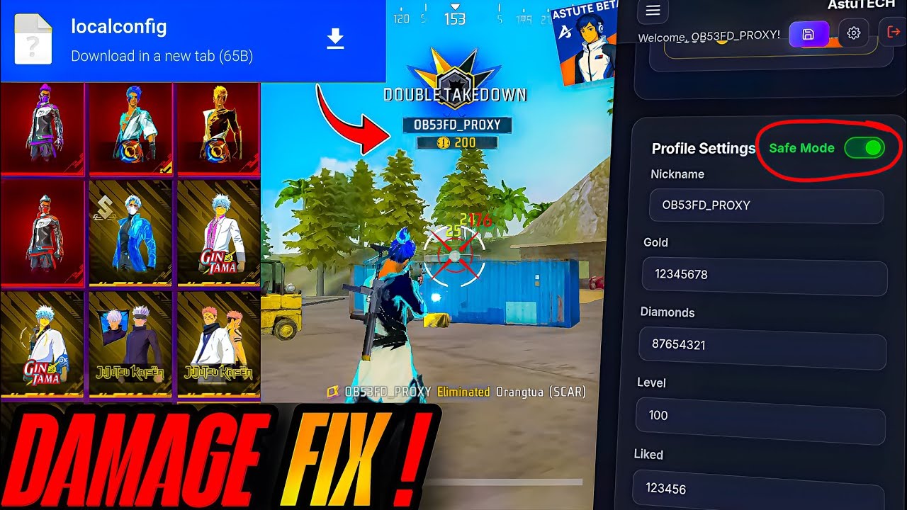 OB53 VIP Proxy Server in Free Fire 😲 | Damage Issue 100% FIX! 😱 *Real or Fake?*