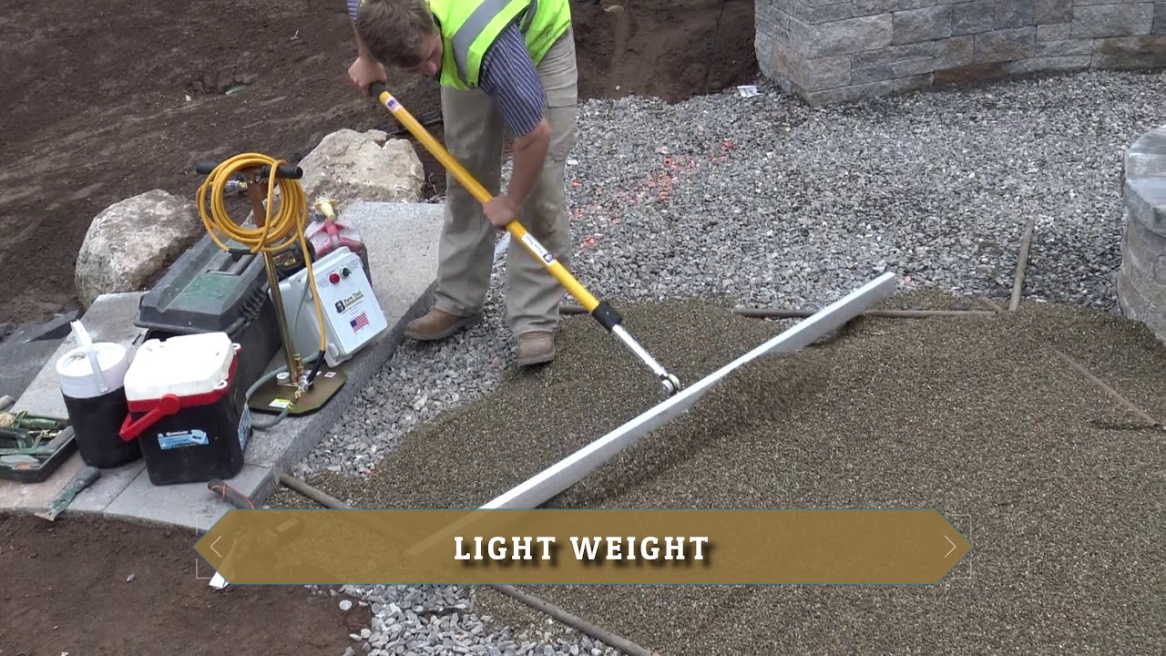 Using the Quick-E-Screeder Pkg to Screed #9 Stone