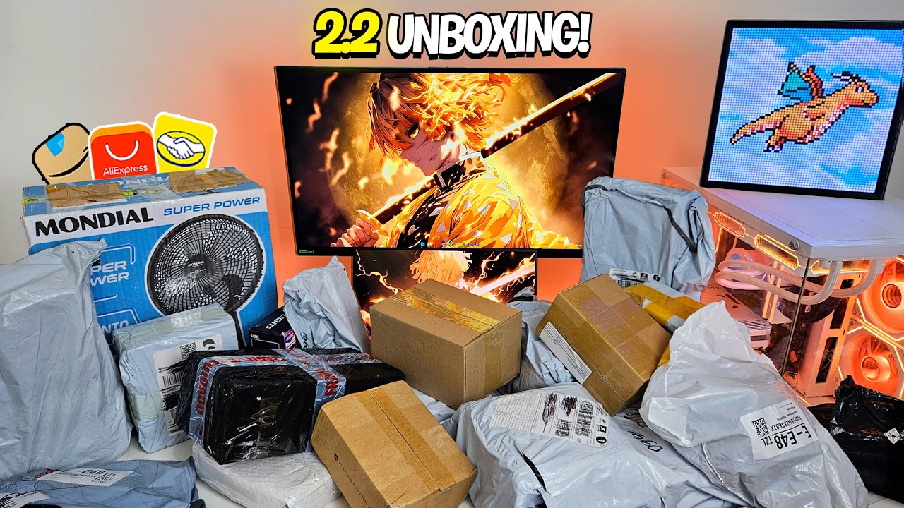 Comprei ISSO TUDO na PROMOÇÃO do 2.2! 🔥 (mega unboxing)