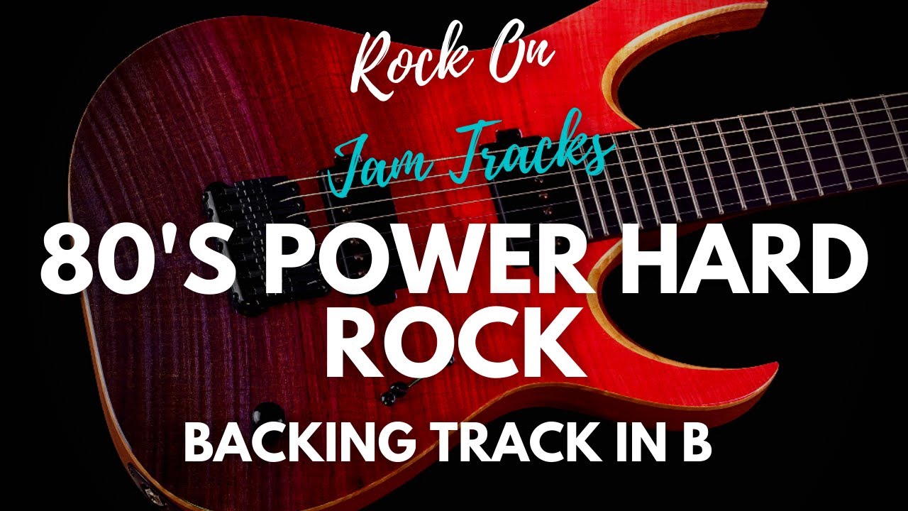 B Minor 80's Power Hard Rock Guitar Backing Track ( Van Halen, Satriani Style )