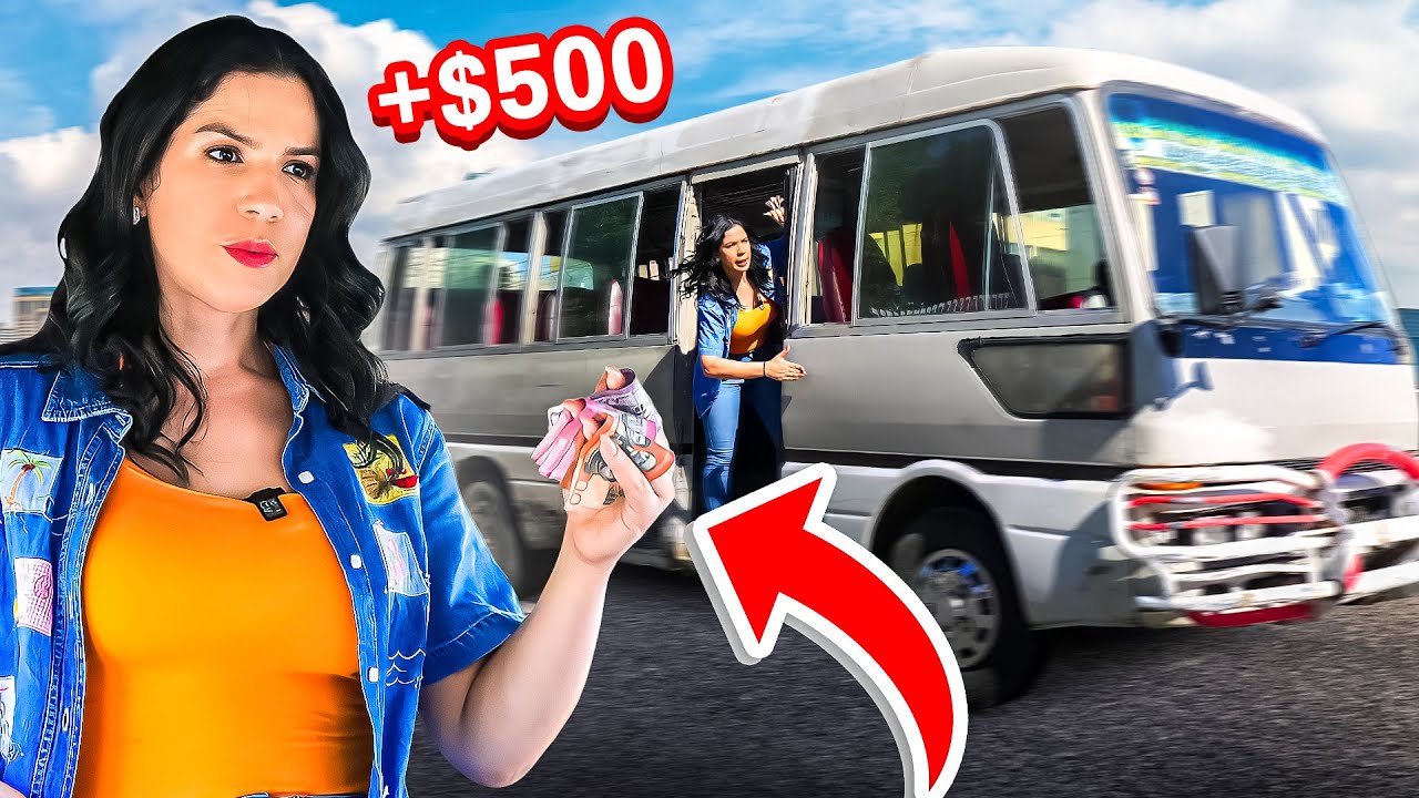 FUÍ COBRADORA DE GUAGUA POR 24 HORAS😱😱🚎💸  NO CREERÁN LO QUE VIVÍ🥹
