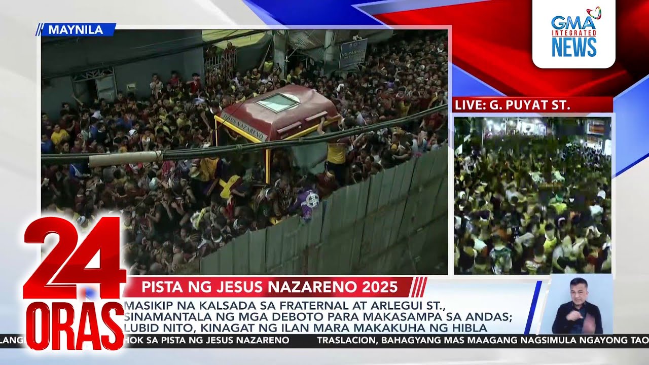 Masikip na kalsada sa Fraternal at Arlegui St., sinamantala ng mga deboto para makasampa...| 24 Oras