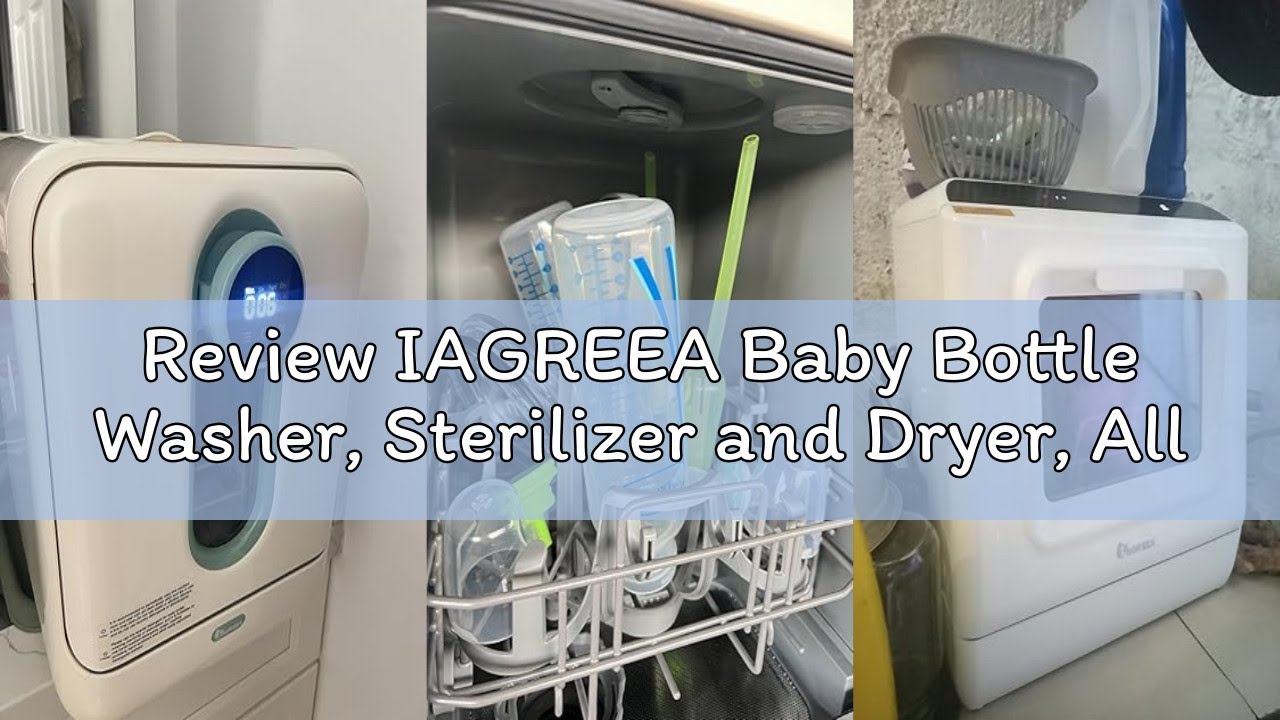 Review IAGREEA Baby Bottle Washer, Sterilizer and Dryer, All-in-One Pro Cleaning Machine for Bottles
