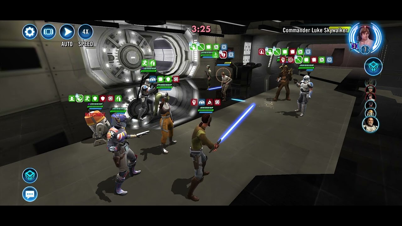 SWGOH (Phoenix Max omi vs. Leia.)-Squad Arena #starwars  #swgoh