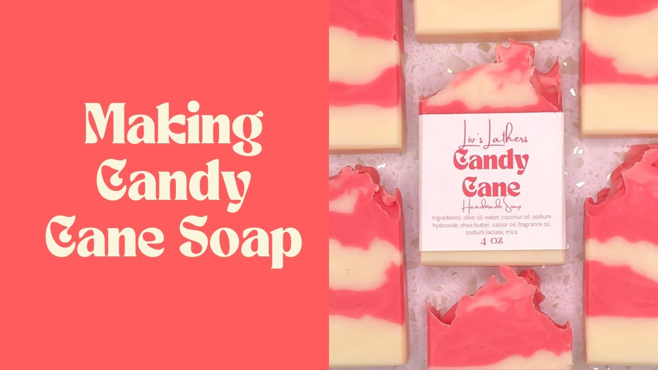 Making Candy Cane Cold Process Soap