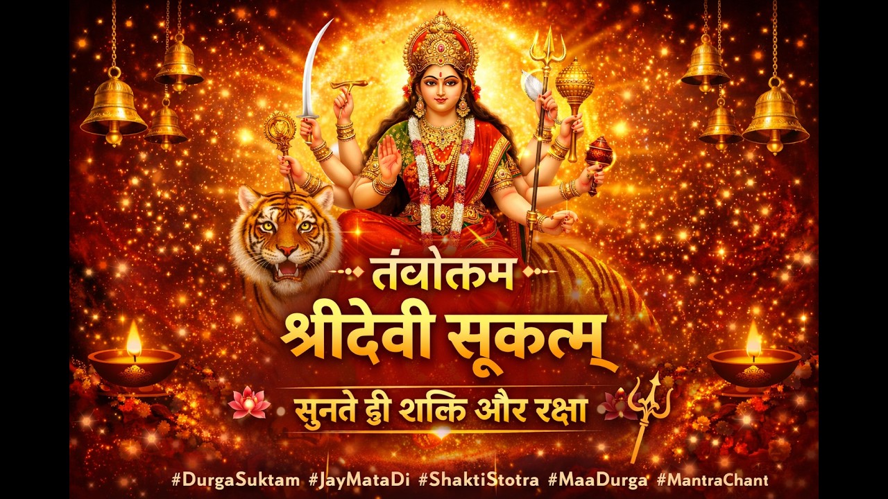 अथ तंत्रोक्तम श्रीदेवी सूक्तम् | सुनते ही शक्ति और रक्षा | जय माँ दुर्गा 🔱