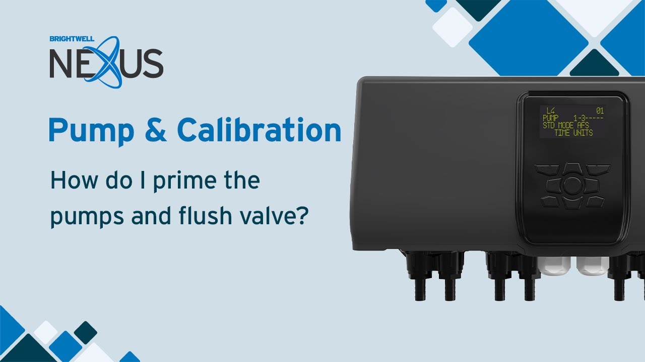 Nexus - How do I prime the pumps and flush valve?
