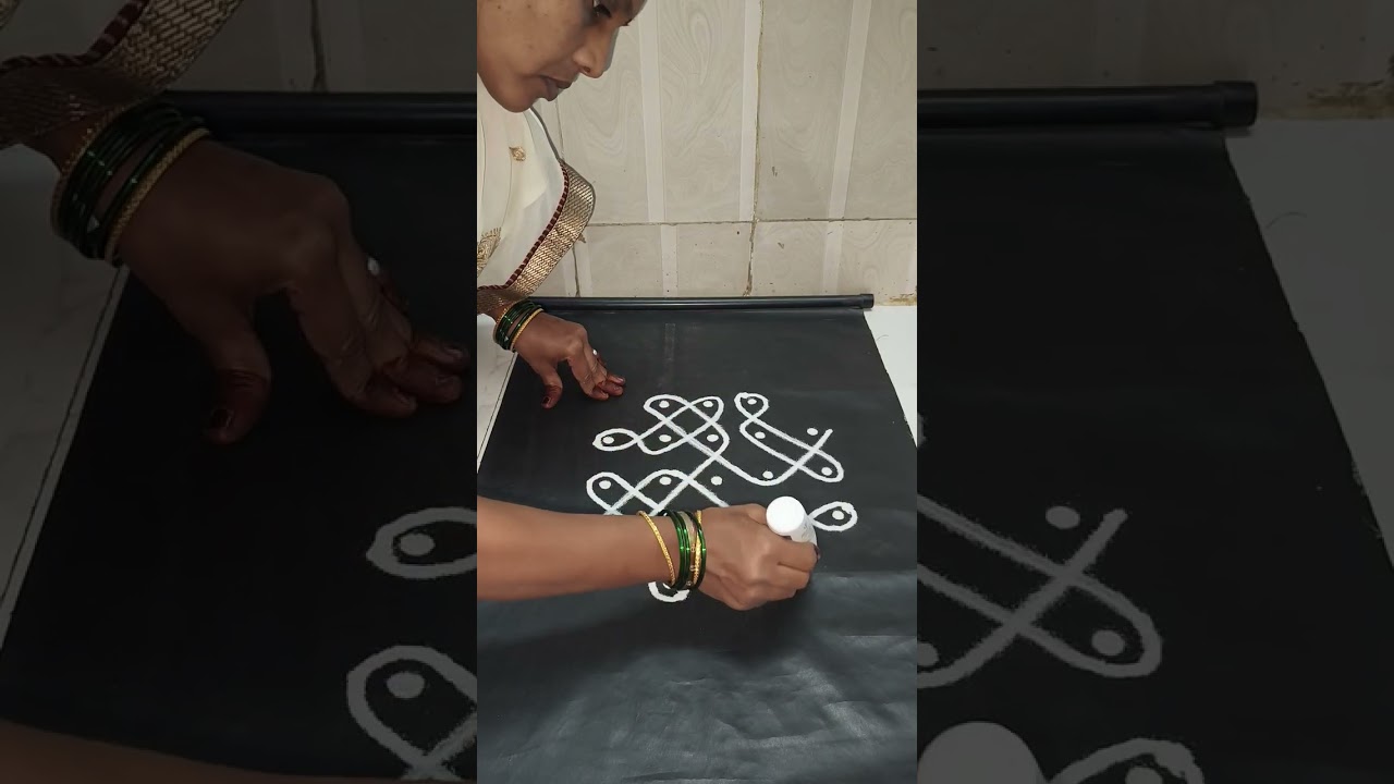 Easy Dot Kolam Rangoli 
