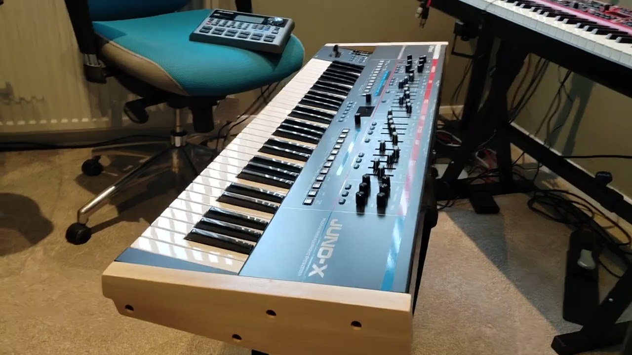 Roland Juno X with diy wooden end cheeks