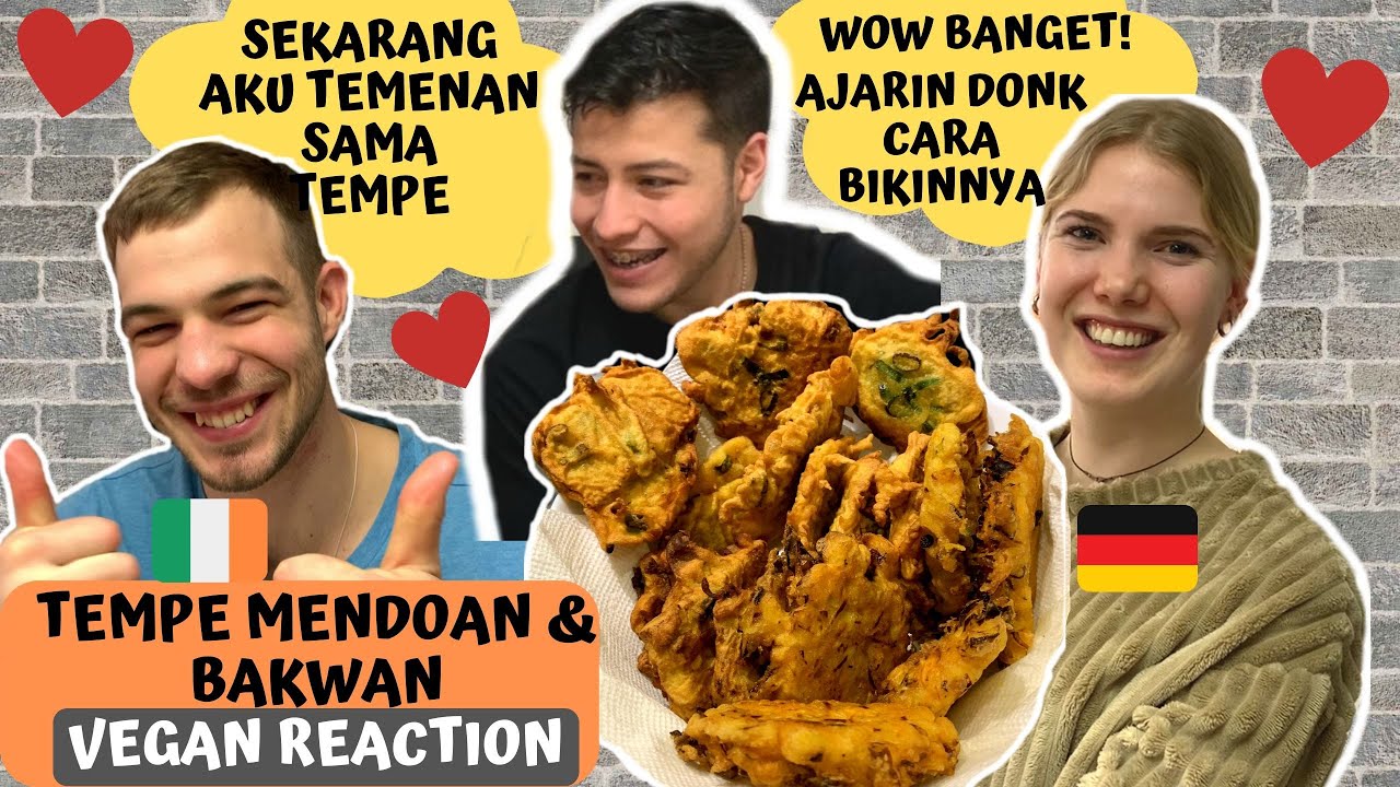 LANGSUNG KEPINCUT: REAKSI CEWEK VEGAN DARI JERMAN PERTAMA KALI NYOBAIN TEMPE MENDOAN DAN BAKWAN