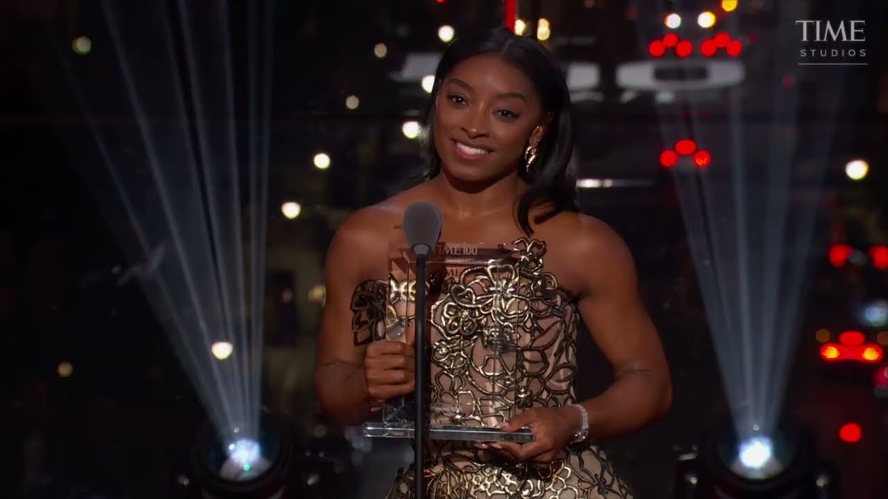 Simone Biles Accepts TIME100 Impact Award at 2025 TIME100 Gala