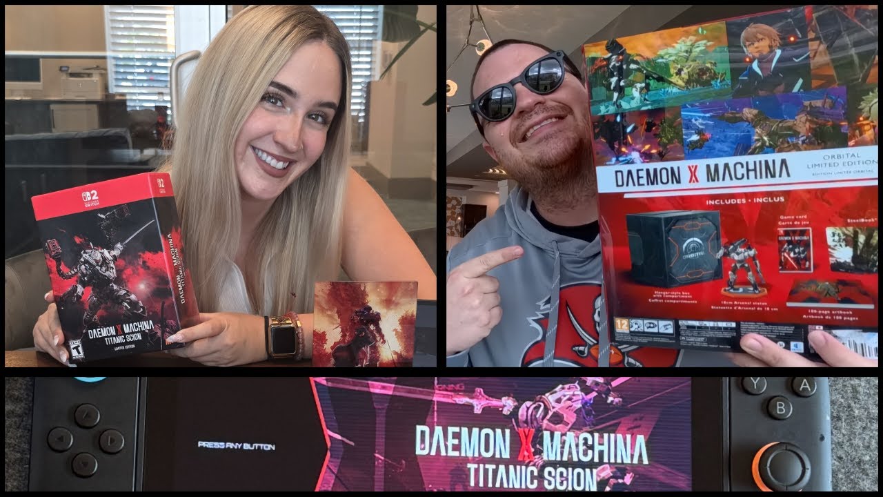 Daemon X Machina: Titanic Scion — распаковка лимитированного издания — Nintendo Switch 2 — с Дайа...