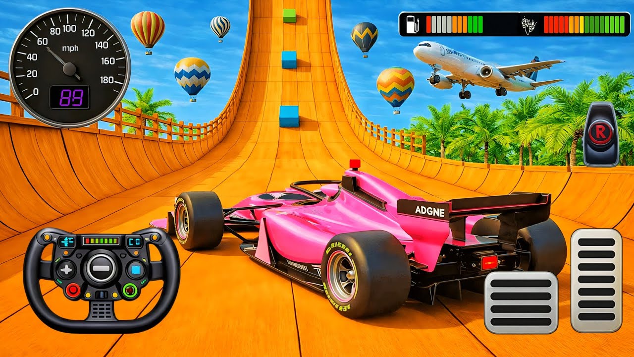 Impossible GT formula Car Stunt – Mega Ramp Race 3D Challenge – Android Gameplay