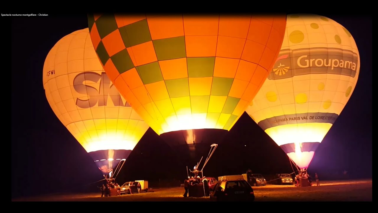 Spectacle nocturne montgolfiere à Etampes
