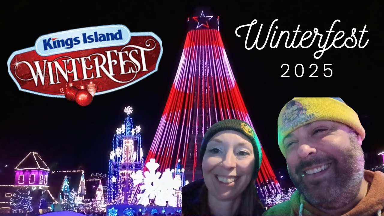 Kings Island WinterFest 2025🎄❄️ | Holiday Lights, Rides, Drinks & Christmas Game! 🎄❄️