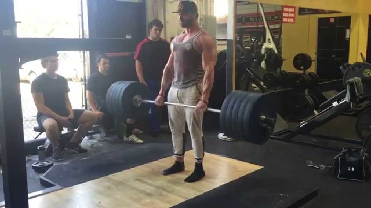 Deadlift 495lbs for 15 reps | Full stop | Bradley Martyn
