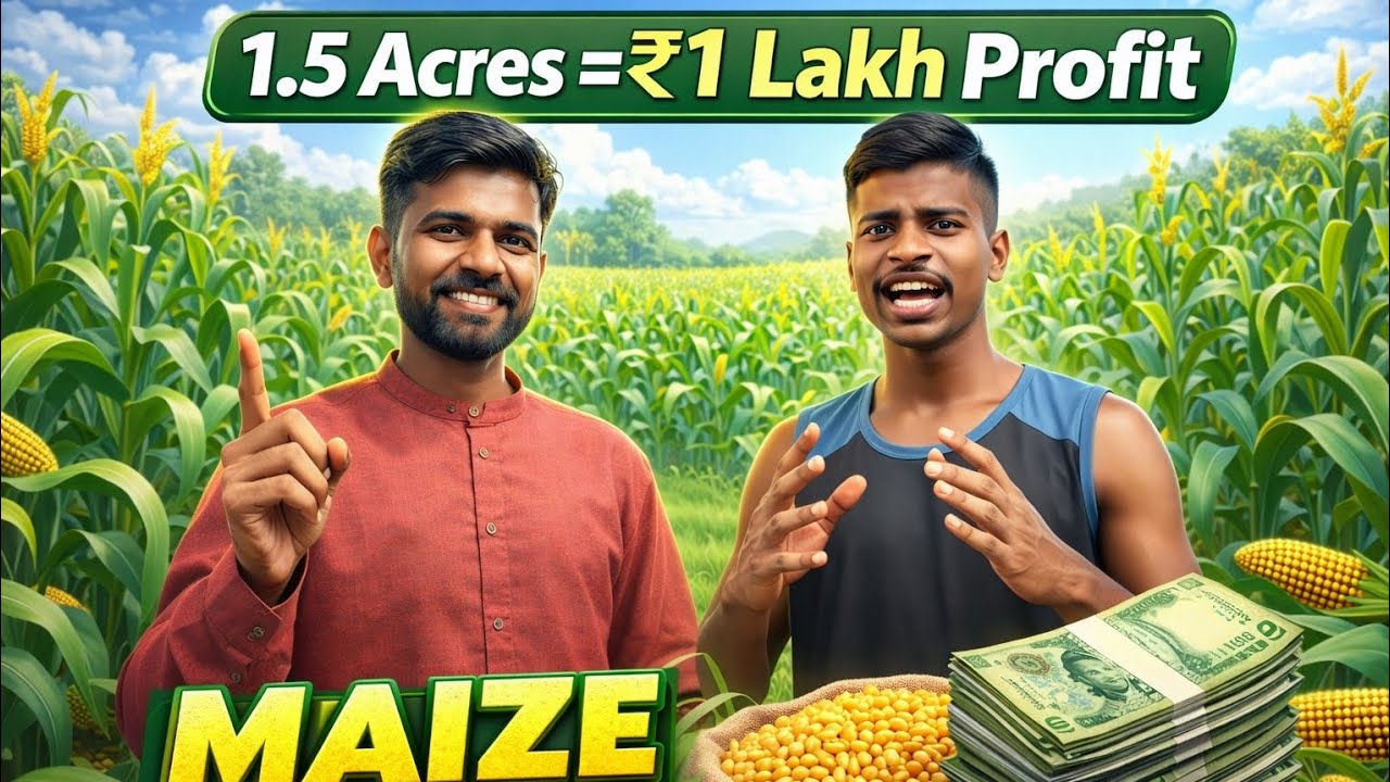 🌽 1.5 Acres = ₹1 Lakh Profit! Real Maize Farming Income Revealed 💰