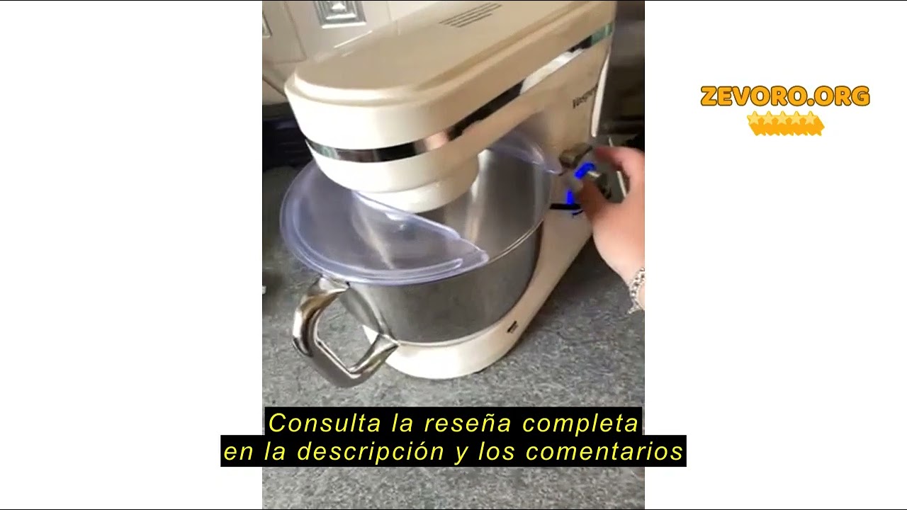 Reseña del Batidora Amasadora, Vospeed Amasadora de Pan Repostería, 1000W Robot de Cocina, 5QT capac