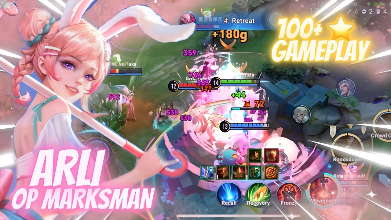 FARMLANE ARLI MOST OP MARKSMAN, ARLI BEST COMBO 100⭐️ GAMEPLAY | BEST BUILD & ARCANA| HONOR OF KINGS