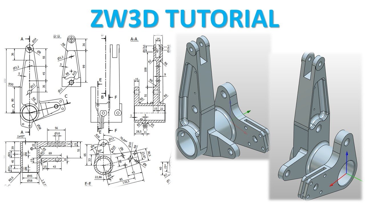 ZW3D Tutorial 45 | 3D Modeling Basic Design Beginners