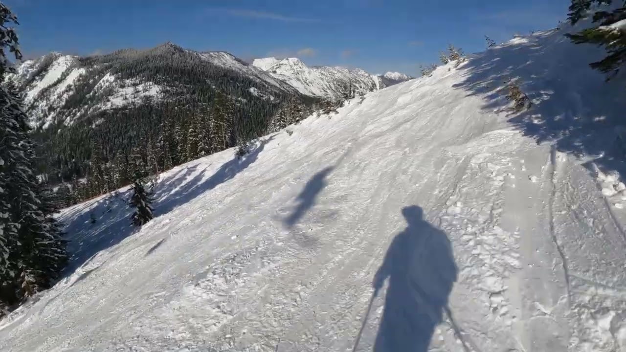Stevens Pass 2023-02-11 Skiing - Double Diamond  to I5
