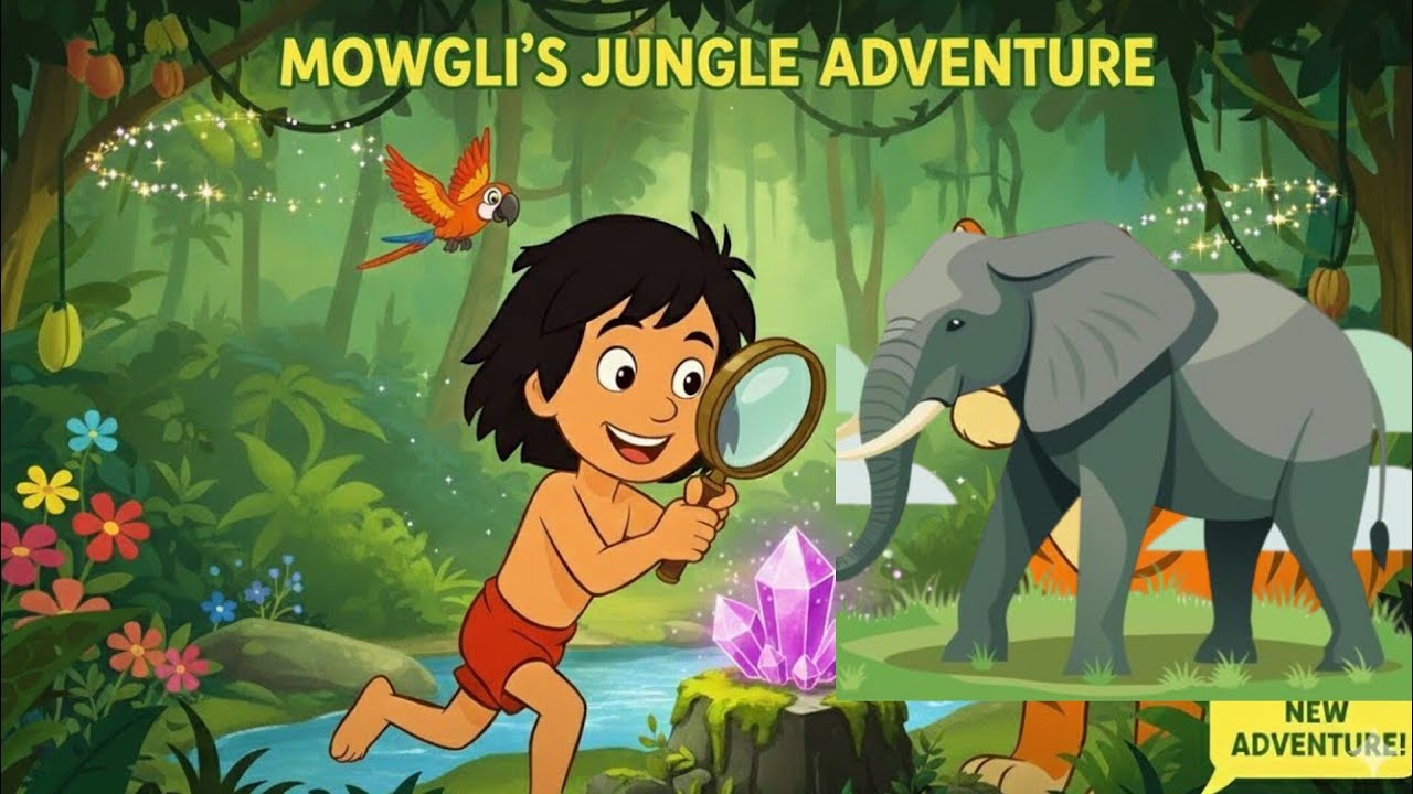 Mowgli's Jungle Adventure | The Jungle Book Animated Story for Kids |  Bedtime story 