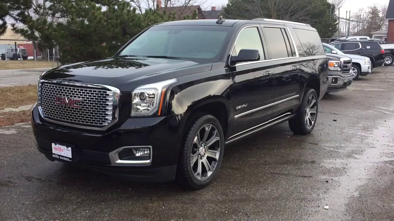 2017 GMC Yukon XL 4WD Denali Head Up Display Hands Free Liftgate Black Oshawa ON Stock #170689