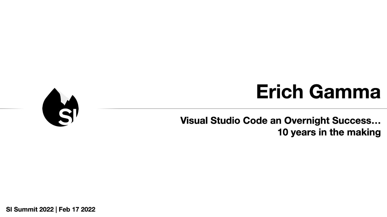 #SISummit 2022 // Erich Gamma