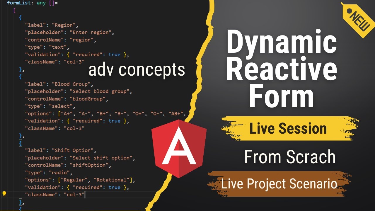 Angular Dynamic Reactive Forms | Generate Forms from JSON | Full Tutorial