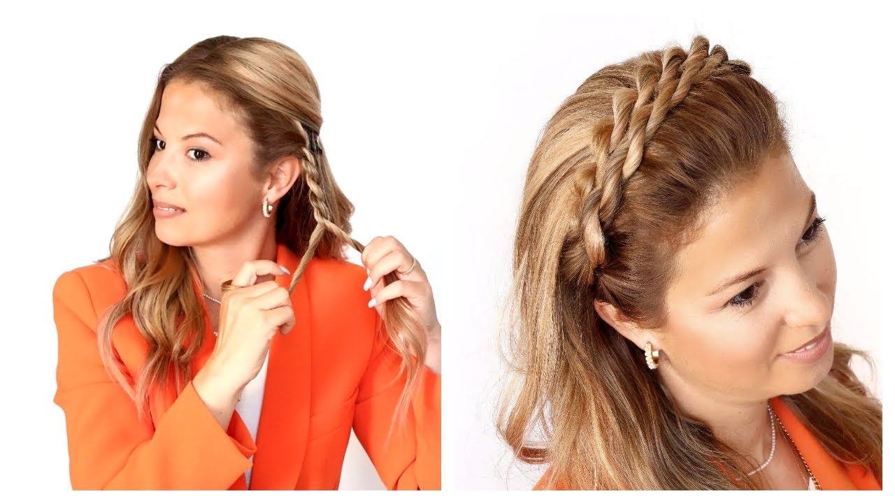 Easy HEADBAND idea for this summer #hairstyles #braidhairstyle #braided