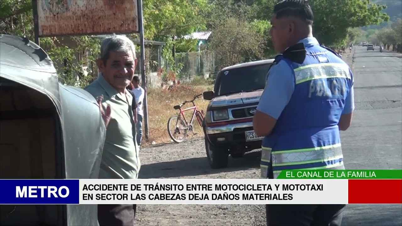 ACCIDENTE DE TRÁNSITO ENTRE MOTOCICLETA Y MOTOTAXI EN SECTOR LAS CABEZAS DEJA DAÑOS MATERIALES